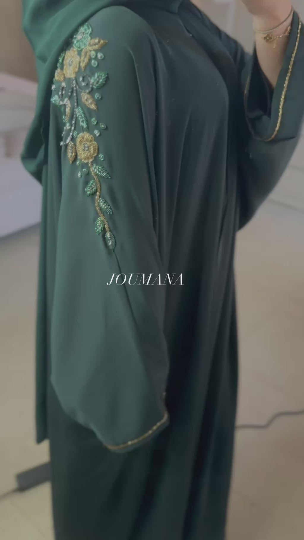Hand beaded abaya