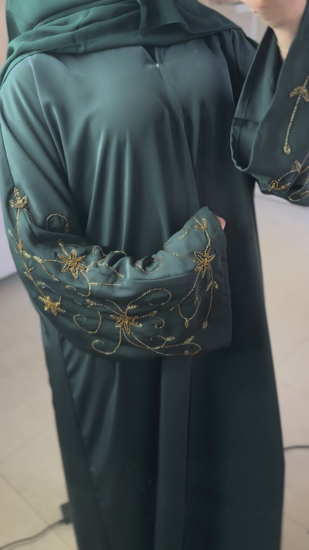 Hand beaded abaya