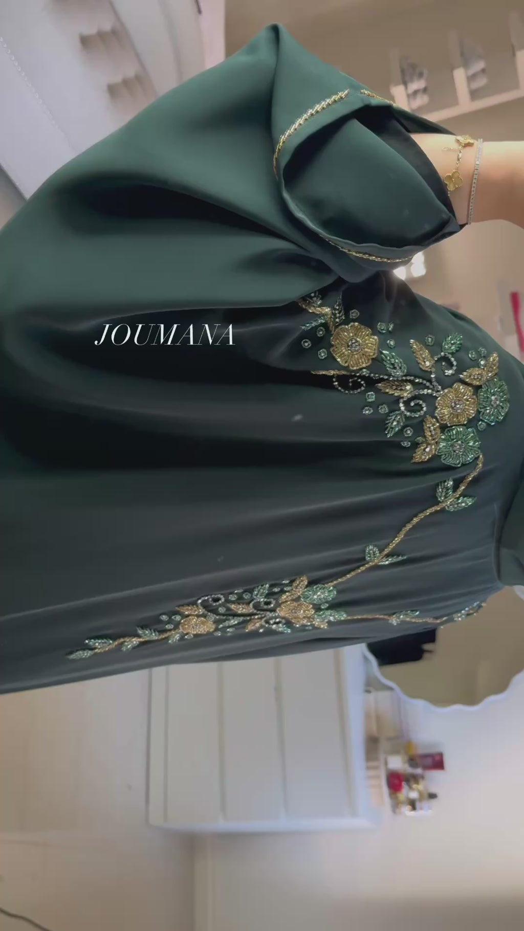Hand beaded abaya