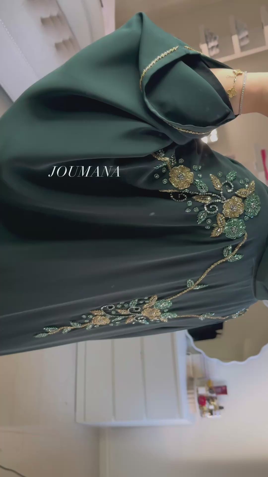 Hand beaded abaya