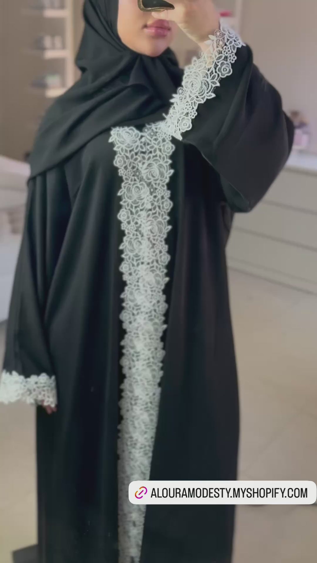 Lace abaya